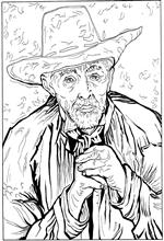 coloring page Vincent van Gogh